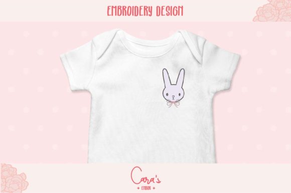 Bunny with Bow: A Seasonal Embroidery Gem