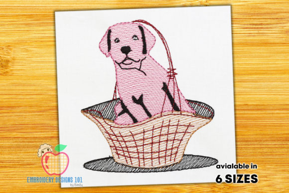Cutest Dog Sitting in Basket