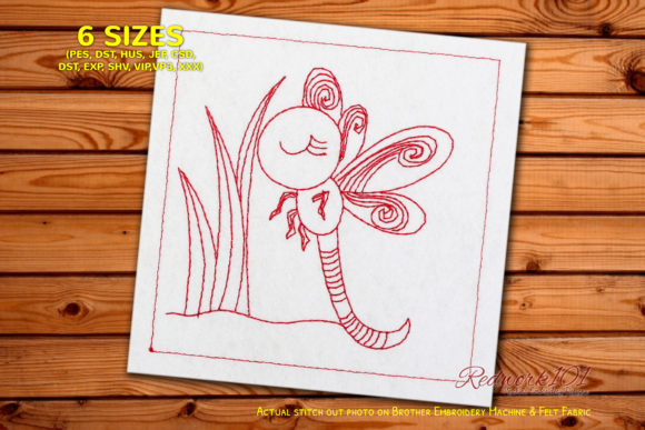 Dragonfly Quilt Pattern Redwork