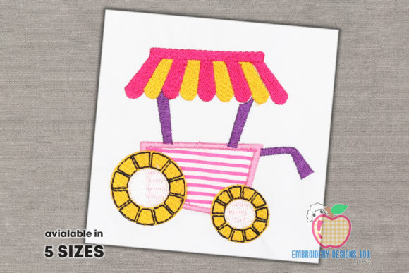 Ice Cream Cart with Shade Applique