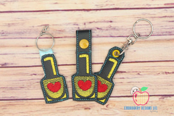 Nail Polish Bottle Keyfob Keychain ITH