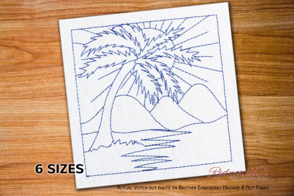 Palm Trees and Sunrise Design