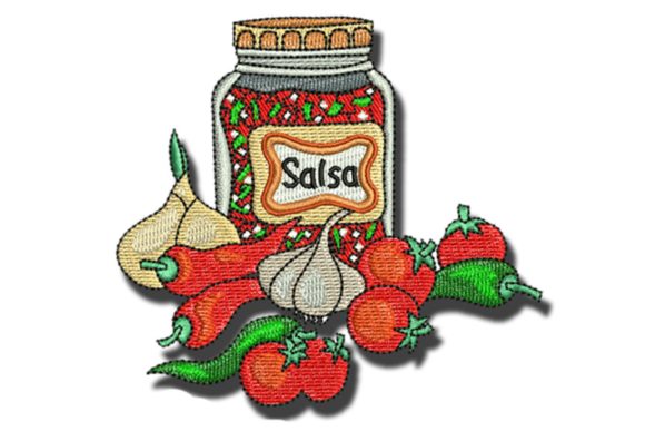 Salsa: A Vibrant Embroidery Design for Boutique Sweatshirts