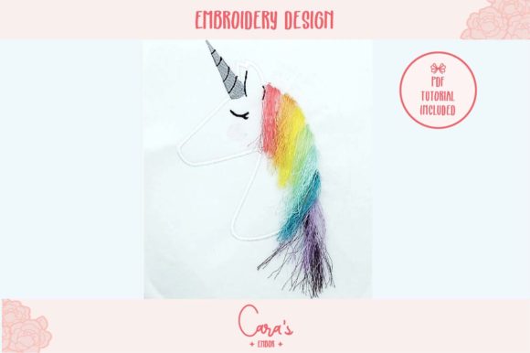 Unicorn Applique with Fringes
