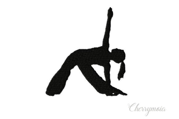 Yoga Triangle Pose Silhouette