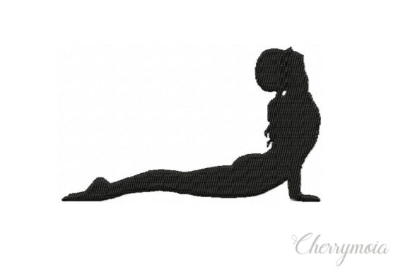 Yoga Upward Facing Dog Pose Silhouette